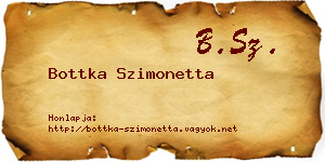 Bottka Szimonetta névjegykártya